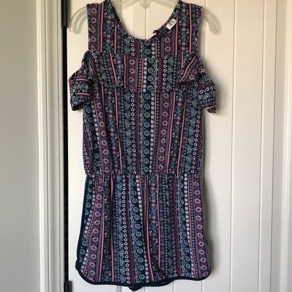 Joey B Romper Girls Size‎ XL Multicolored Cold Shoulder